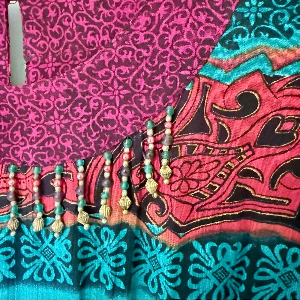 Vintage 1990s Carole Little Boho Maxi Dress - Picture 4 of 9